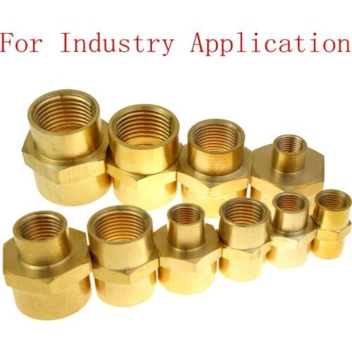 Brass Pipe Fitting Female Coupling Equal or Reducing 1/8" 1/4" 3/8" 1/2" 3/4" BSPP NPT For Industry Application