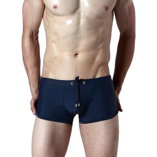 Seobean brand new swimwear men swimming trunks mens swim shorts boxers high quality male beach wear sexy patchwork trunk for man