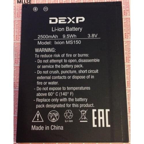 MLLSE 2500mAh MS150 Battery for DEXP IXION MS150 GLIDER Mobile Phone battery