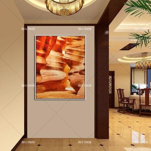 Wall Art canvas handpainted Oil Paintings Abstract Picture Home Decor Canvas gold colour oil painting For Living Room No Frame