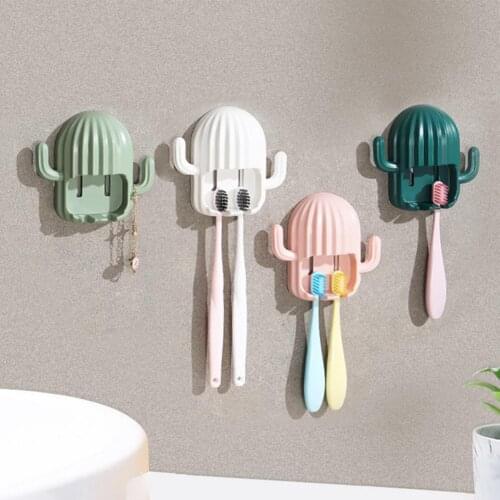 Cactus Shape Wall-mounted Sink Drain Rack Sponge Storage Holder Toothbrush Holder Rack Bathroom Sink Soap Rack Drainer Rack
