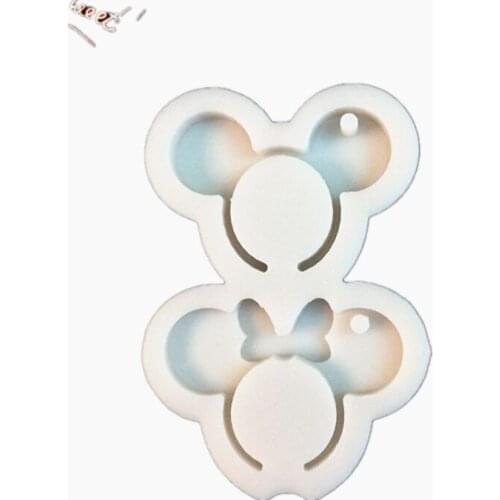 New cute cartoon Mickey ear decoration silicone mold different styles Mickey bow chocolate biscuit mold