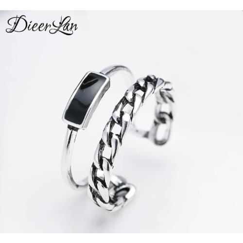 New Arrivals Silver Color Multiplelayers Rings for Women Adjustable Size Ring Fashion