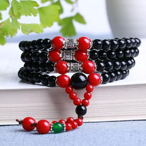 Wholesale Black Obsidian Natural Stone Bracelets 6mm Buddha Beads Bracelet Energy Stone Bracelets for Couple Crystal Jewelry
