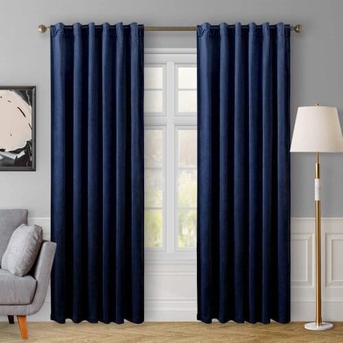 Luxury Solid Velvet Blackout Curtains for Living Room Bedroom Window The Curtain Drapes Grey Black Modern Soft