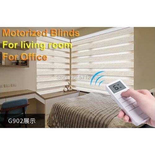 Linen Fabric motorized blinds roller Rechargeable Motor motorized blindssmart blinds include Motor and Remote for living room