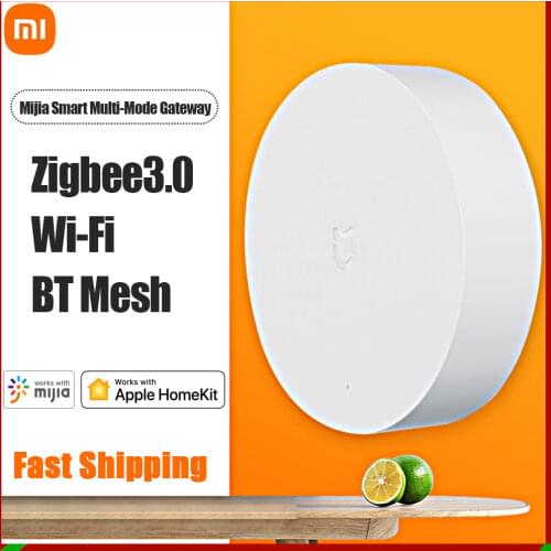 Newest Xiaomi Mijia Smart Multi-Mode Gateway 3 ZigBee WIFI Bluetooth Mesh Hub Smart Home Hub Work With Mi Home APP Apple Homekit