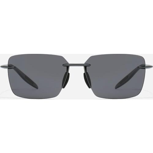 Vazrobe Rimless Sunglasses Male Women Nylon Lens Sun Glasses for Men Ultralight Driving Eyewear Black