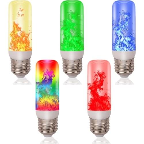 LED Flicker Flame Light Bulb Simulated Burning Fire Effect E27 Lamp Xmas Party Decorations high quality