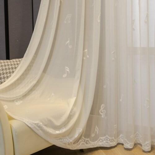 Heat-insulating Curtains for Living Dining Room Bedroom Sun-proof Embossed White Hollow Japanese Curtain