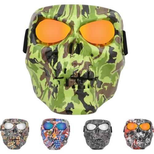 Outdoor Ski Mask Eyewear Windproof Motocross Glasses Skull Snowmobile Goggles Skiing Mask Snowboard Glasses Sunglasses Snow