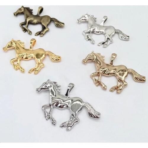 High quality 4 PCS 40*63mm Five Color Vintage Metal Zinc Alloy Pegasus horse Charms Fit Jewelry Animal Pendant Charms Makings