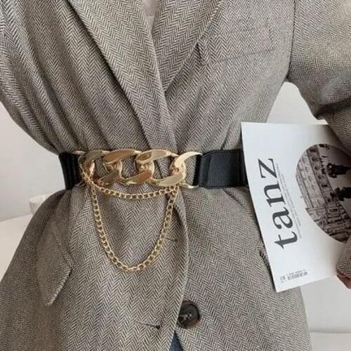 New Product Women Belt European And American Trendy Fashion Punk Exaggerated Chain With Coat Dress Pants Strap