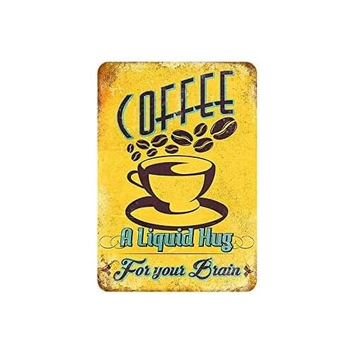 Retro Sign Coffee Vintage Metal Tin Sign -Home Decor Bar Man Cave Garage Decor Restaurant Decor Room Decor Vintage Retro Tin