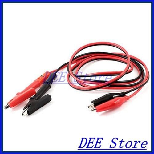 1.2M 3.9ft Double 2 Banana Plug to Alligator Clip Multimeter Test Lead Cable