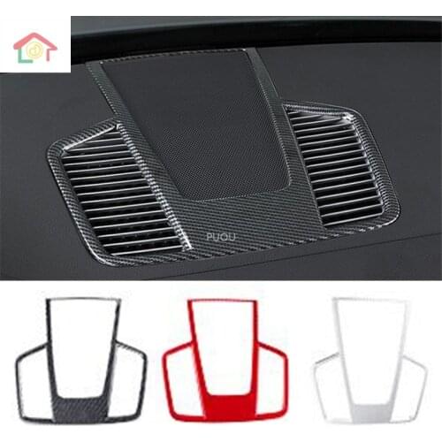 1pc ABS carbon fiber grain instrument Central control air conditioning outlet cover for Porsche Cayenne 2018 2019 2020 9YA