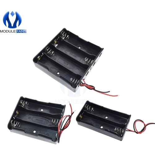 2/3/4 Slot Container 18650 Plastic Battery Holder with Lead Wire 3.7V Lithium Battery Storage Box Case