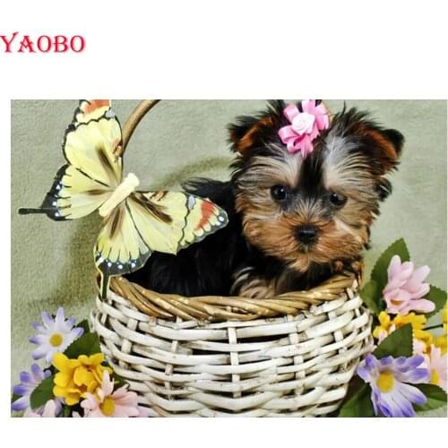 2019 New Year Gift Diamond Painting Yorkshire Terrier dog DIY 5D Full Square Diamond Embroidery Diamond Mosaic Cross Stitch
