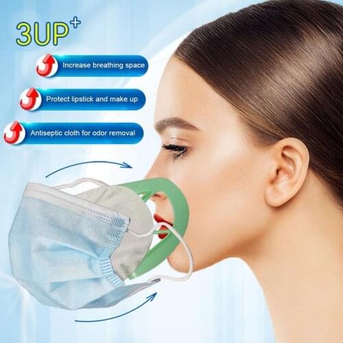 3D Mouth Mask Support Breathing Assist Help Mask Inner Care Skin Bracket Cushion Holder Mask Bracket Silicone Face Reusable P9S7