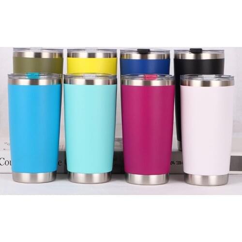 50pcs/lot 20oz Sublimation Mugs coffee tumblers water glass travel cups 18/8 stainless steel double wall insulated vacuum
