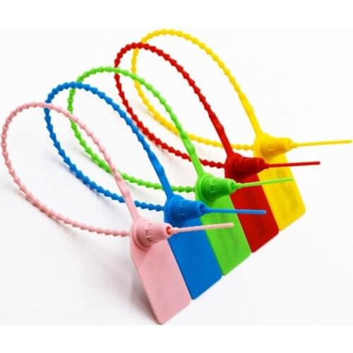 50 Pcs Nylon Label Cable Ties Zip Ties Colourful Identification Mark Signs Ties Anti-theft Self-Locking Tie