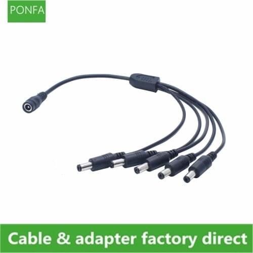 DC Power 1 to 2/3/4/5/6/8/10/16 Port DC Power Splitter power Cable Male to Female 5.5 x 2.1 mm Plug for Led Strip CCTV Camera