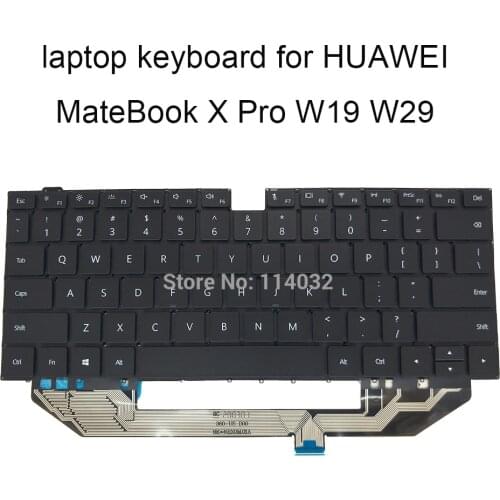 US English backlit keyboard for Huawei MACH-W19 MACHR-W19 W29 W29B W29C W19B W19C MateBook X pro black NSK-370BQ 9Z.NG2BQ.001