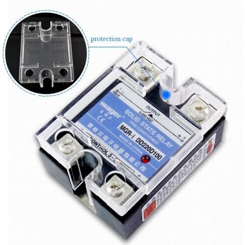 Free shipping 2pc 100A Industrial use Mager SSR 100A DC-DC Single phase solid state relay 100A Quality MGR-1 DD220D100