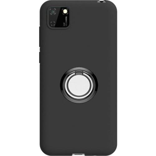 For Huawei Honor 9S Back Ring Holder Bracket Phone Case Cover Phone TPU Soft Silicone Cases ON Huawei Y5p 5.45"