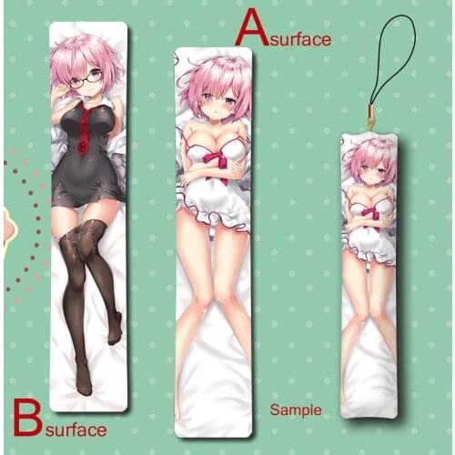 Fate Grand Order Mash Kyrielight Shelder Cute Anime Mini Dakimakura Keychain Pillow Hanging Ornament Phone Strap Gift