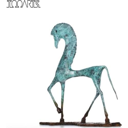 Tooarts Tomfeel Egypt Horse Figurine Bronze Figurine Copper Horse Sculpture (26x10x30cm) Craft Gift For Home Decoration
