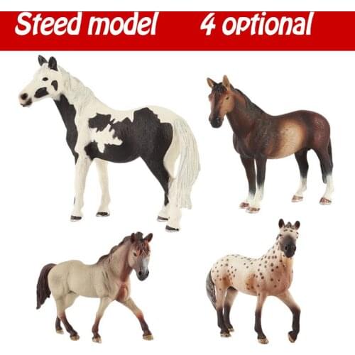 Wild animal model horse toys preschool cognitive static model of solid environmental protection decoration