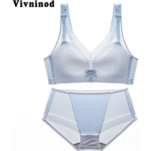 Underwear Set Womens Brassiere Gathered No steel Ring Ultra-thin Type No Trace Girls Upper Support Small Breast Brassiere Sets