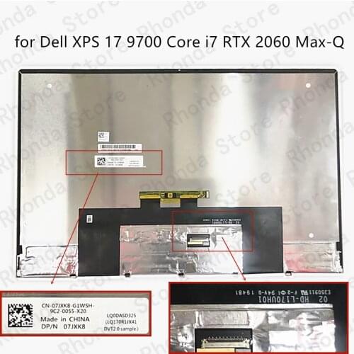 LQ170R1JX41 Matrix LCD Screen for Dell XPS 17 9700 Core i7 RTX 2060 Max-Q SCREEN Touch Screen Digitizer Assembly 7JXK8