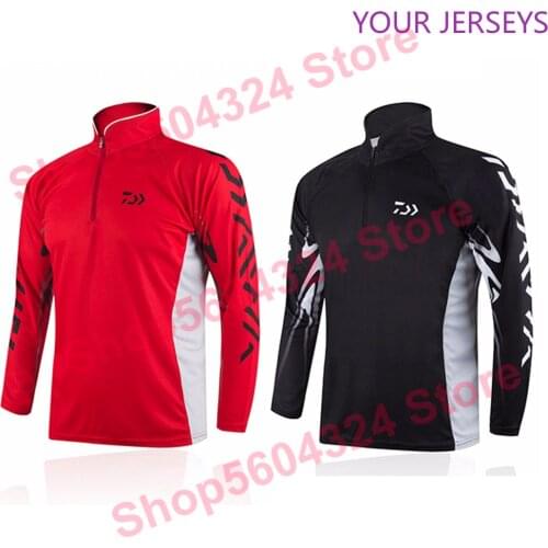 Men Long Sleeves Fishing Clothing Vests Moisture Wicking Quick-Drying Anti-UV Sun Fishing Shirt Sports Cloth DAIWA Pesca