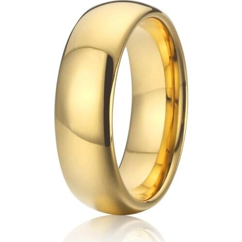 Mens Ring Alliances Big 6/8/10mm wedding band couple tungsten carbide rings large size 15 gold color womens jewelry