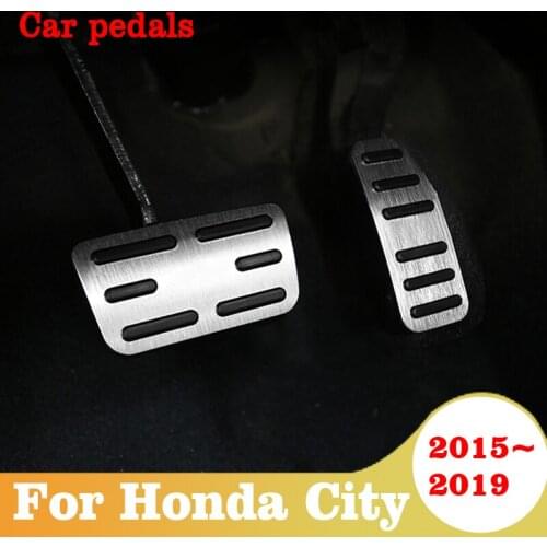 For Honda City 2015-2019 Non-Drilling Car Acelerator Brake Pedal Cover Non-Slip Pad Cover Car Styling Accessories