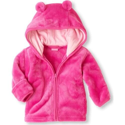 New Baby Clothes Winter Coat Infant Warm Soft Baby Snowsuit Overall Super Coral Velvet Hooded Jacket Hoodies Blue White Rose