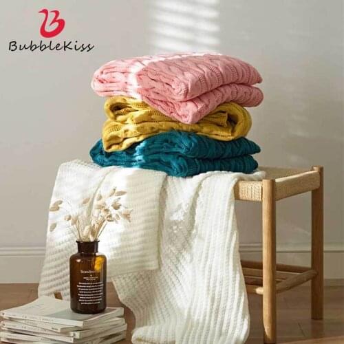 Bubble Kiss Gray Color Thread Blanket Polyester Sofa Decor Throw Blanket Travel Portable Cover Blanket Office Siesta Blanket