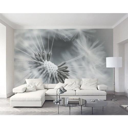 Custom 3d wall paper modern style dandelion living room sofa TV background wall wall paper home decor painting mural