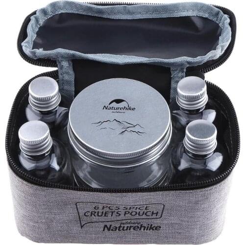 Portable Spice Cruets Seasoning Camping BBQ Organizer Condiment Bottles Set For Camping Barbecue Picnic Convenient