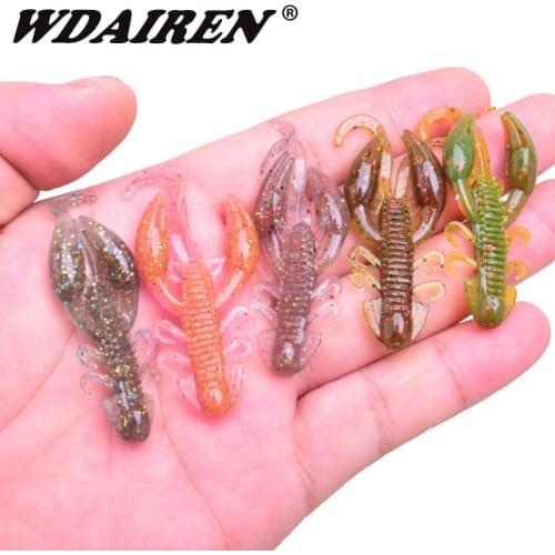 20pcs/lot 50mm 2g Worms rubber soft bait shrimp odor salt fishing lures swivel shrimp fishing bass Lure Fishing tackle