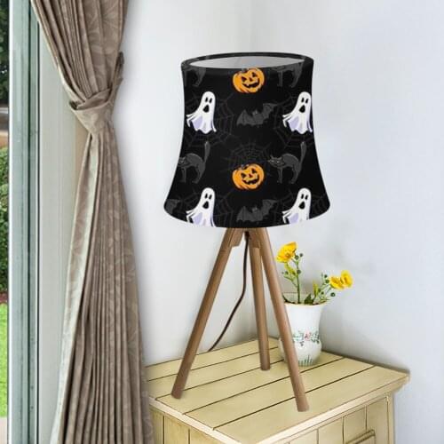 Halloween Ghost Pimpkin Bat Pattern Lampsahde Dust Proof Table Lamp Cover Bedroom Lamp Screen Washable Lamp Sahde abat jour