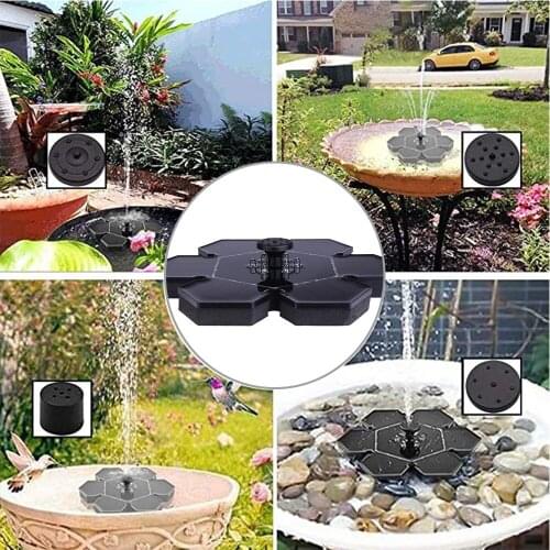 Solar Fountain Water Pump Fountain Light Round Floating Fountain Water Pump LED Light Garden Decoration Bird Bath Fountain Light