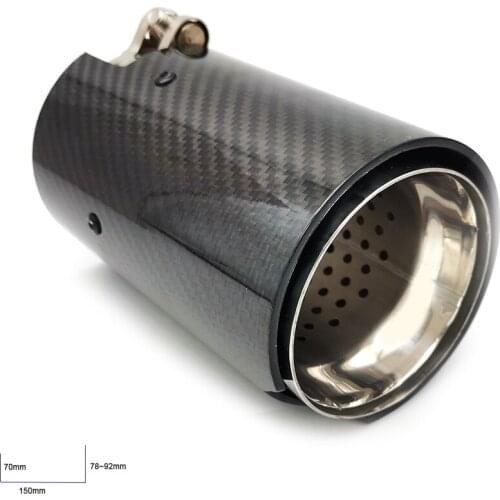 2.7inch Lengthen inlet 70mm Real Carbon Fiber Exhaust tip For M Performance exhaust pipe