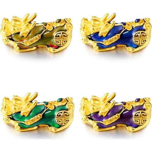 Vietnam Shakin Golden Discolor with Temperature Lucky Charms Pixiu Spacer Beads Jewelry Making DIY Bracelet Necklace Accessories