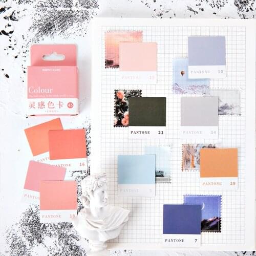 Vintage Pantone Writable Sealing sticker mini decoration paper sticker decoration DIY album diary scrapbooking label sticker