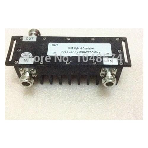 High quality 698-2700MHz 2 in 1 out 3dB Hybrid Coupler Combiner N female connector