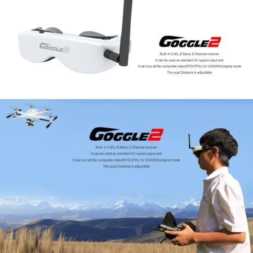 Walkera Goggle 2 FPV 5.8G Video Eyewear Glasses Head Tracking For QR X350 PRO TALI H500 Scout X4 RUNNER 250 RC Drone Quadcopter