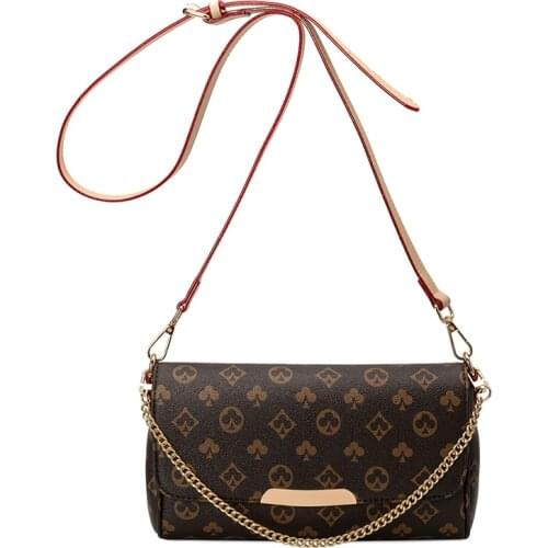 New style ladies shoulder strap chain printed French bread 2021 ladies messenger bag luxury designer handbags and handbags women